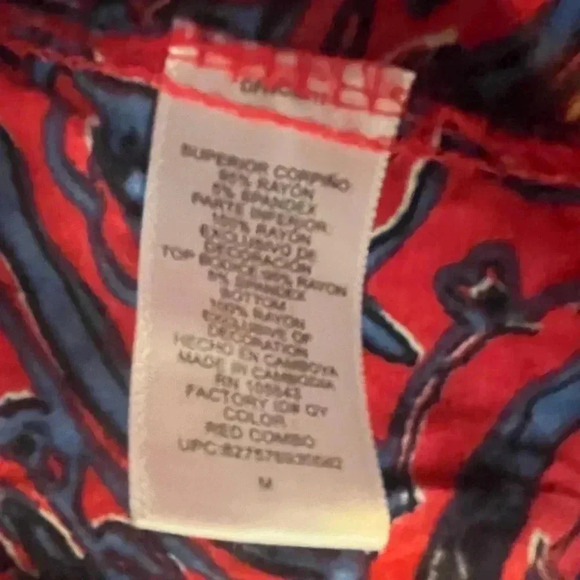 [M] Daisy Fuentes Motif Damask Parsley Baltik Blue  Maxi Dress - Picture 8 of 8